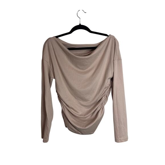 SHEIN Tops - SHEIN Tan Long Sleeve Top | Size L | Excellent Used Condition